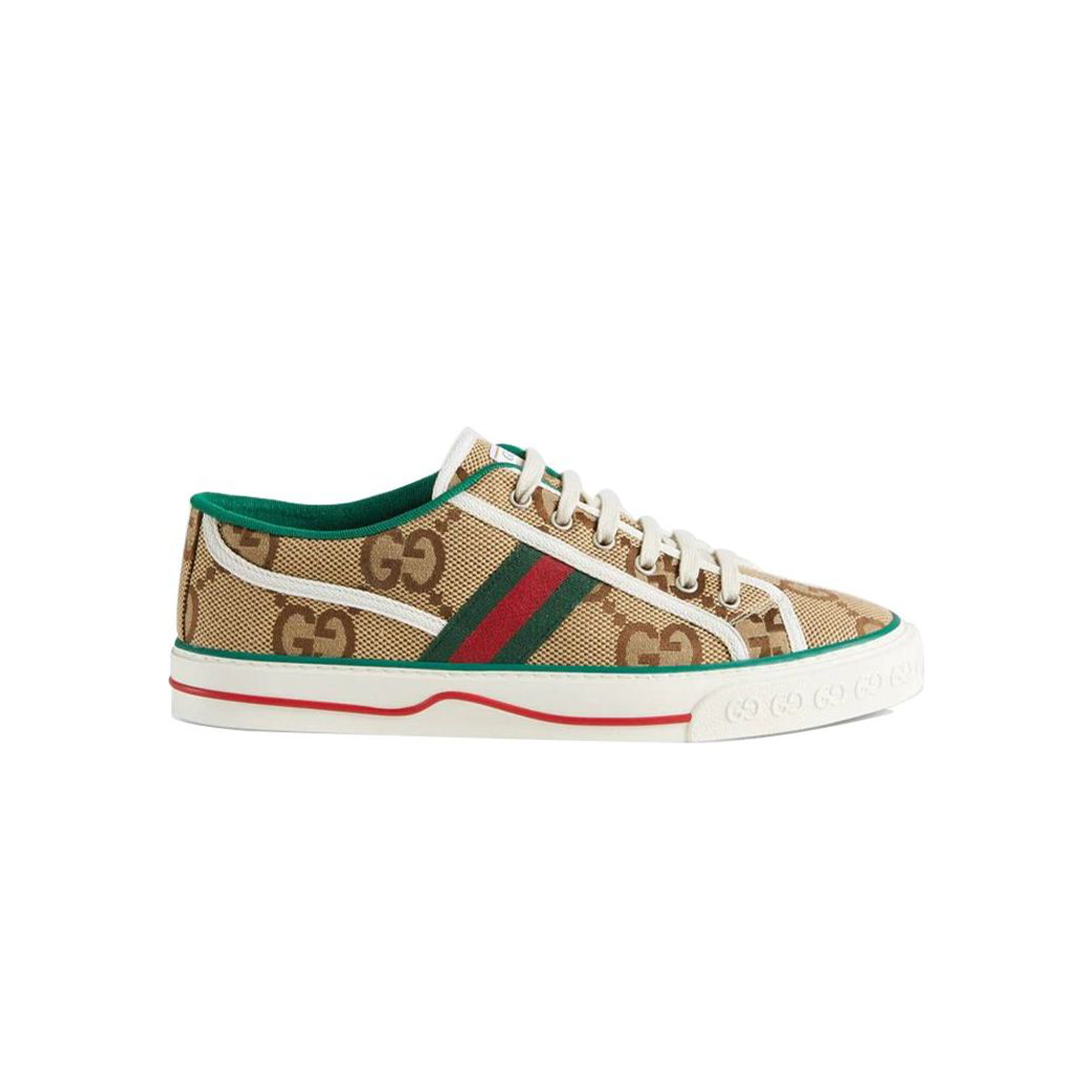 GUCCI TENNIS 1977 SHOES 'BEIGE RED GREEN' 677651